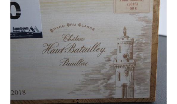 kist inh 6 flessen à 75cl wijn, Chateau Haut-Batailley, Pauillac, 2018